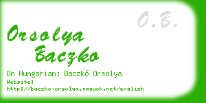 orsolya baczko business card